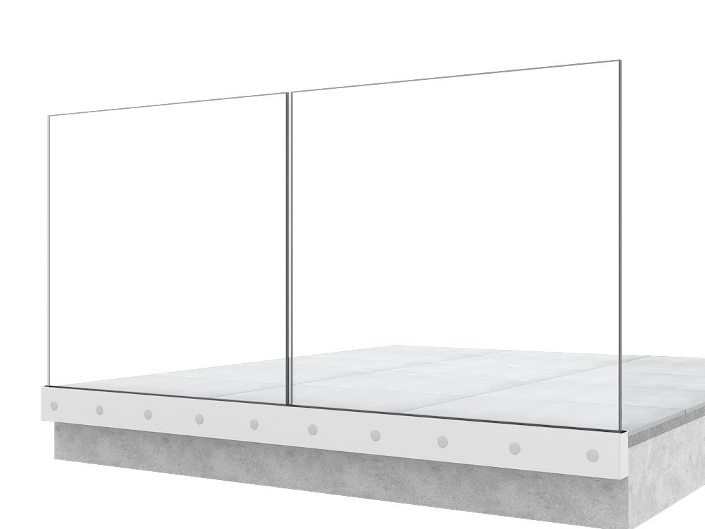 Garde-corps terrasse GLASSFIT 1402 vue de face